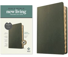 NLT Thinline Reference Bible, Filament-Enabled Edition (Genuine Leather, Olive Green, Red Letter)
