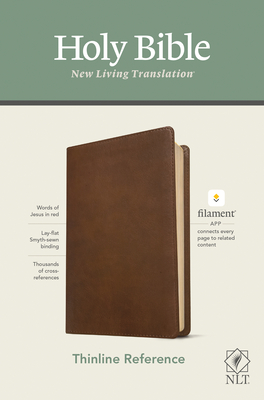 NLT Thinline Reference Bible, Filament Enabled Edition (Red Letter, Leatherlike, Rustic Brown) - Tyndale (Creator)