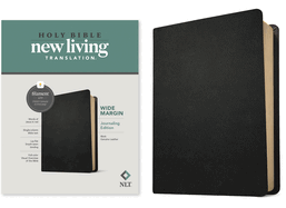 NLT Wide Margin Bible, Filament-Enabled Edition (Genuine Leather, Black, Red Letter)