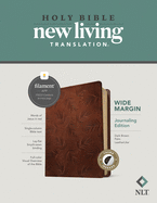 NLT Wide Margin Bible, Filament-Enabled Edition (Leatherlike, Dark Brown Palm, Indexed, Red Letter)