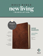 NLT Wide Margin Bible, Filament-Enabled Edition (Leatherlike, Dark Brown Palm, Red Letter)