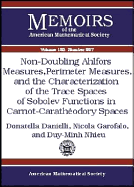 Non-Doubling Ahlfors Measures, Perimeter Measures, and the Characterization of the Trace Spaces of Sobolev Functions in Carnot-Caratheodory Spaces