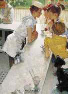 Norman Rockwell's the Soda Jerk from the Saturday Evening Post Notebook
