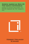 North American Bees of the Genus Anthidium: American Museum Novitates, No. 252-253, February 28, 1927, March 1, 1927