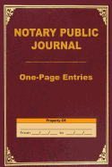 Notary Public Journal One-Page Entries