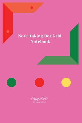 Note-taking dot grit Notebook- Pink Cover -124 pages-6x9-Inches - Pappel20