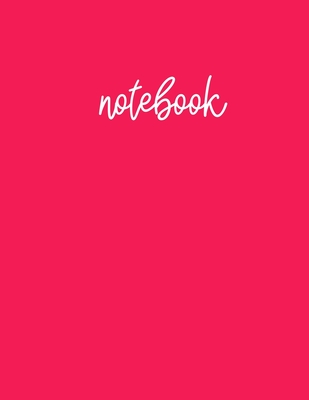 Notebook: Bright pink notebook - Girly journal 100 pages - 8.5 x 11 - Notebooks, Marlice