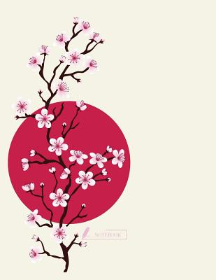 Notebook: Cherry Blossom Cover and Dot Pages, Extra Large (8.5 X 11) Inches, 110 Pages, Notebooks and Journals - Story, Char