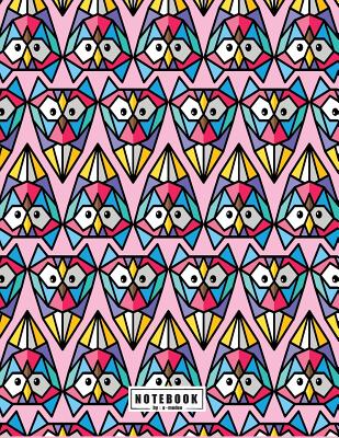 Notebook: Cute Owl on Pink Cover and Lined Pages, Extra Large (8.5 X 11) Inches, 110 Pages, White Paper - Madoo, A