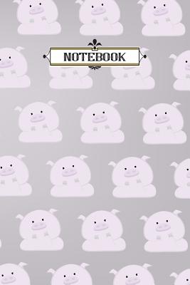 Notebook: Cute Pig Pattern, 6x9 Inch Dated Journal Notebook, 200-Page - Papers, Ebru