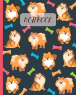 Notebook: Cute Pomeranians Cartoon Cover - Lined Notebook, Diary, Track, Log & Journal - Gift Idea for Boys Girls Teens Men Women (8"x10" 120 Pages)