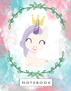 Notebook: Cute Unicorn Dot Graph Line Sketch Pages, Extra Large (8.5 X 11) Inches, 110 Pages, White Paper, Sketch, Notebook Journal