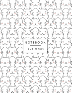 Notebook Cutie Cat: Cute Cats on White Cover and Dot Graph Line Sketch Pages, Extra Large (8.5 X 11) Inches 110 Pages, White Paper, Sketch, Draw and Paint