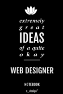 Notebook for Web Designers / Web Designer: awesome handy Note Book [120 blank lined ruled pages]