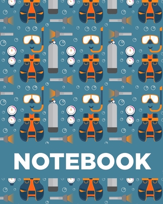 Notebook: Gift for Scuba Diver or Ocean Lover - Scuba Diving Journal or School Composition Book - Blank Lined College Ruled Notebook - Patterned Scuba Diving Equipment Design Cover - Macfarland, Hayden