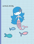 Notebook Knitting: 2:3 Ratio Design Blank Knitter's Journal Graph Paper Notebook on Your Design Knitting Charts for Creative New Patterns Composition Notebook Little Mermaid Under the Sea Theme
