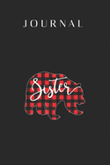 Notebook: Red Plaid Sister Bear Matching Pajama Family Buffalo Blank Journal Notebook College Rule Lined Pages for Love Friends and Family Size 6in x 9in with 120 Pages