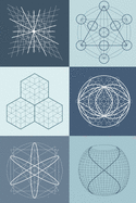Notebook: Sacred Geometry design with six signs, dot grid paper
