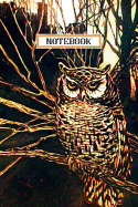 Notebook: Vintage Owl Rackham, 6x9 Inch Dated Journal Notebook, 200-Page