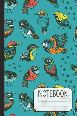 Notebook with Beautiful Bird Design on Teal Background: Pretty Lined Notebook (Journal / Diary) for Women - Lulu-Jane Notebooks