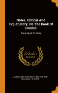 Notes, Critical And Explanatory, On The Book Of Exodus: From Egypt To Sinai