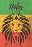 Notes: Lion Of Judah Notebook Track Your Ideas And Notes / Rastafari, Rastafarianism / Reggae Music