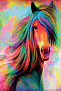 Notes: Rainbow Horse / Medium Size Notebook with Lined Interior, Page Number and Daily Entry Ideal for Organization, Taking Notes, Journal, Diary, Daily Planner