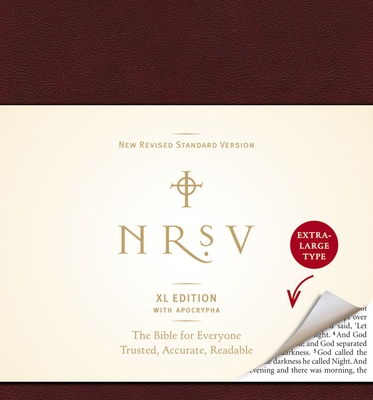 NRSV, XL Edition with the Apocrypha, Bonded Leather, Burgundy - Harper Bibles