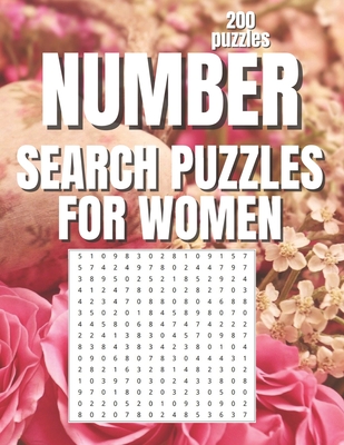 Number Search Puzzle for Women: Large Print Number Search Book for Adults and Seniors - Design, This