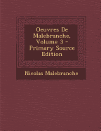 Oeuvres de Malebranche, Volume 3