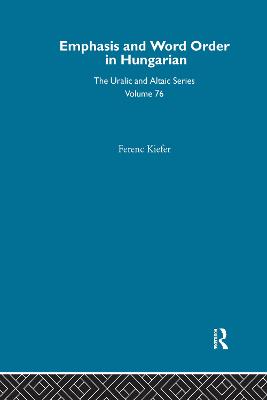 On Emphasis and Word Order in Hungarian - Kiefer, Ferenc