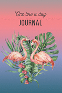 One Line A Day Journal: Elegant Flamingo Design One Line A Day Journal Five-Year Memory Book, Diary, Notebook, 6x9, 110 Lined Blank Pages