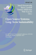 Open Source Systems: Long-Term Sustainability: 8th Ifip Wg 2.13 International Conference, OSS 2012, Hammamet, Tunisia, September 10-13, 2012, Proceedings