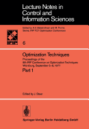 Optimization Techniques: Proceedings of the 8th Ifip Conference on Optimization Techniques Wurzburg, September 5-9, 1977