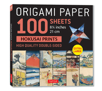 Origami Paper 100 Sheets Hokusai Prints 8 1/4 (21 CM): Extra Large Double-Sided Origami Sheets Printed with 12 Different Prints (Instructions for 5 Projects Included)
