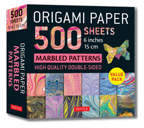 Origami Paper 500 Sheets Marbled Patterns 6 (15 CM): Tuttle Origami Paper: Double-Sided Origami Sheets Printed with 12 Different Designs (Instructions for 6 Projects Included)