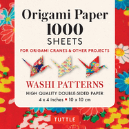 Origami Paper Washi Patterns 1,000 Sheets 4 (10 CM): Tuttle Origami Paper: High-Quality Double-Sided Origami Sheets Printed with 12 Different Designs (Instructions for Origami Crane Included)