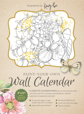 Paint-Your-Own Wall Calendar: Illustrations by Kristy Rice - Rice, Kristy