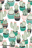 Password Book: Include Alphabetical Index With Cactus Pots Seamless Pattern