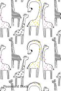 Password Book: Include Alphabetical Index With Hand Drawn Giraffe Pattern