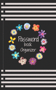 Password Book Organizer: 5" x 8" password book mini sized with large print to alphabetically record important information