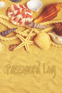 Password Log: Internet Password Logbook Large Print With Tabs - Shells And Sand Cover