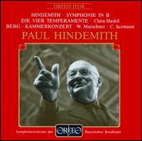 Paul Hindemith: Symphonie in B; Die Vier Temperamente - Carl Seemann (piano); Clara Haskil (piano); Wolfgang Marschner (violin); Bavarian Radio Symphony Orchestra;...