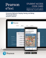 Pearson Etext Consumer Behavior: Buying, Having, Being -- Access Card