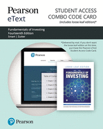 Pearson Etext for Fundamentals of Investing -- Combo Access Card - Zutter, Chad, and Smart, Scott
