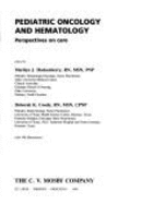 Pediatric Oncology and Hematology: Perspectives on Care