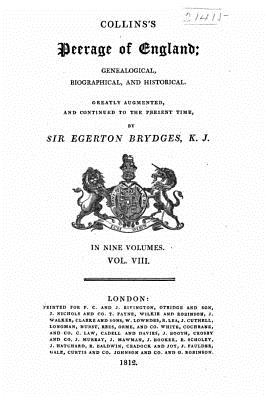 Peerage of England - Vol. VIII - Brydges, Egerton, Sir