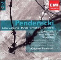 Penderecki: Cello Concerto; Partita; Symphony; Threnody - Felicja Blumental (harpsichord); Siegfried Palm (cello); Wanda Wilkomirska (violin);...