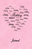 Personalized Journal - Ashley: Pink Leather Look Background