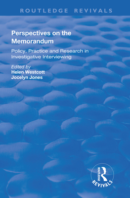 Perspectives on the Memorandum - Westcott, Helen (Editor), and Jones, Jocelyn (Editor)